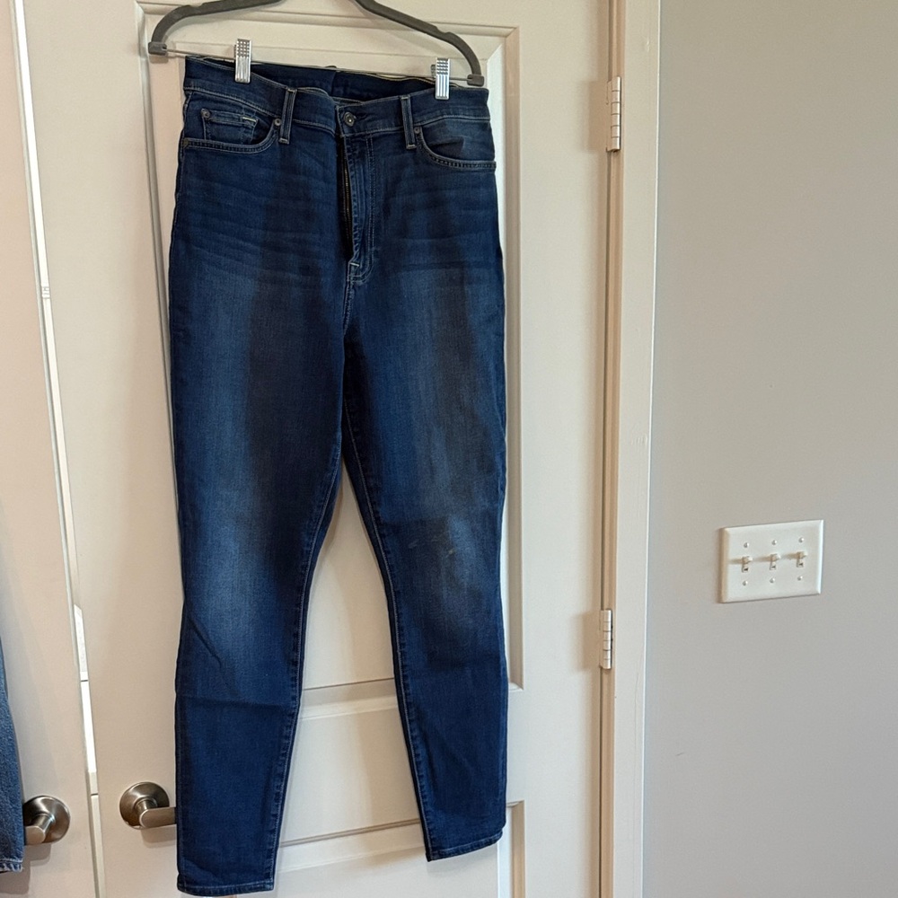 7 For All Mankind Dark Blue High Rise Jeans